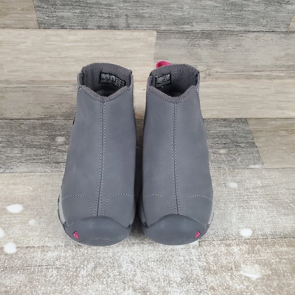 Keen Kootenay III Kids Chelsea Boot Sz 9 Black Gray Waterproof Round Toe Pull On